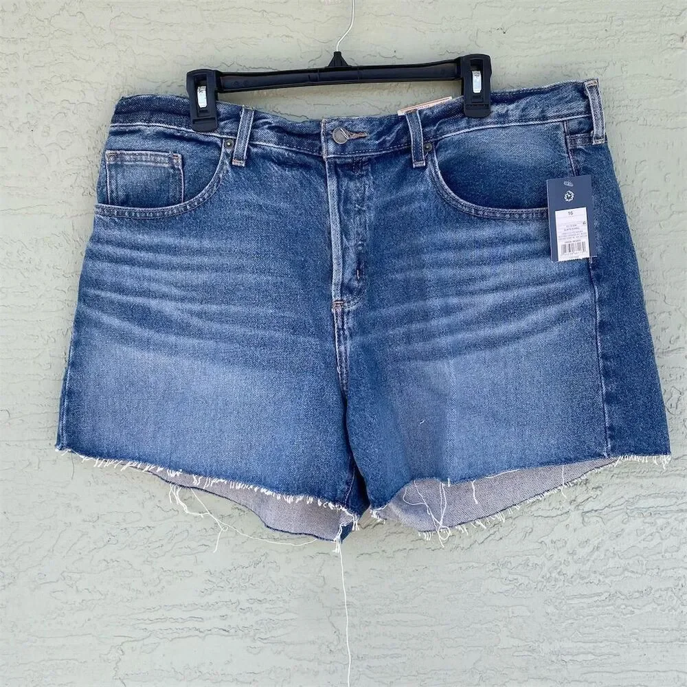 Universal Thread Women's Baggy Denim Shorts Blue Size 16 Casual